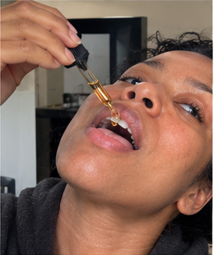 Botanical Drops taken under the tongue during an afternoon reset